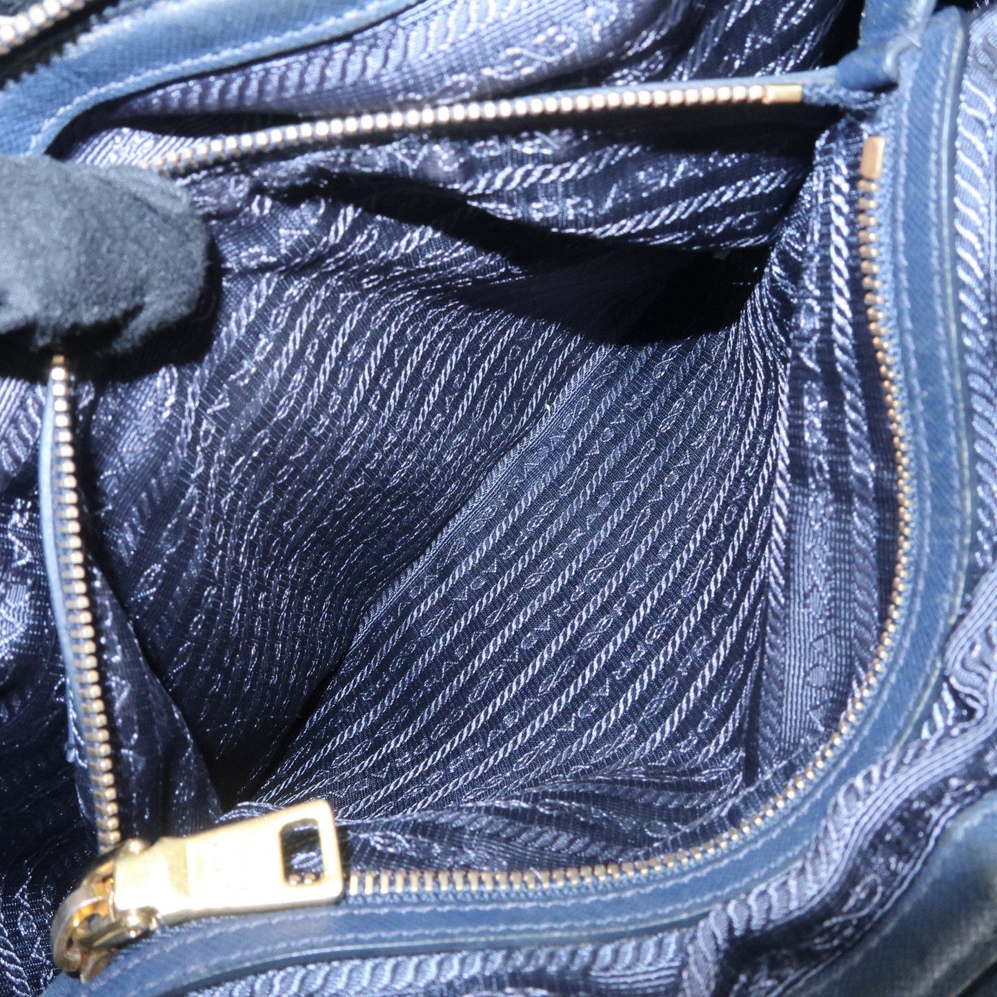 Prada Nylon Saffiano Leather Shoulder Bag Tote Bag Navy【Pre-order】