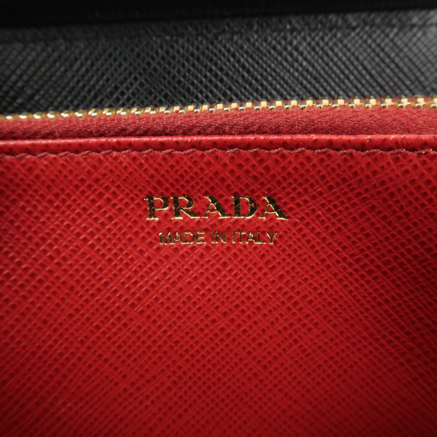 Prada Logo Saffiano Leather Zippy Long Wallet Black 1ML506【Pre-order】
