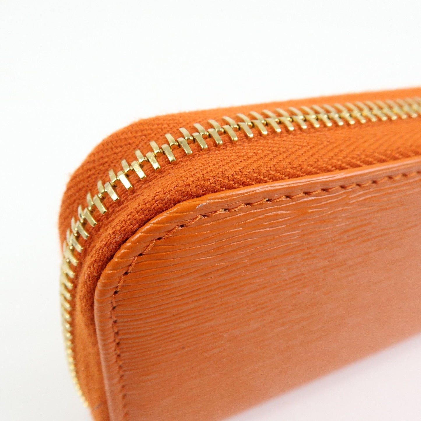 Prada Saffiano Leather Round Zippy 6 Rings Key Case Orange 1PG604【Pre-order】