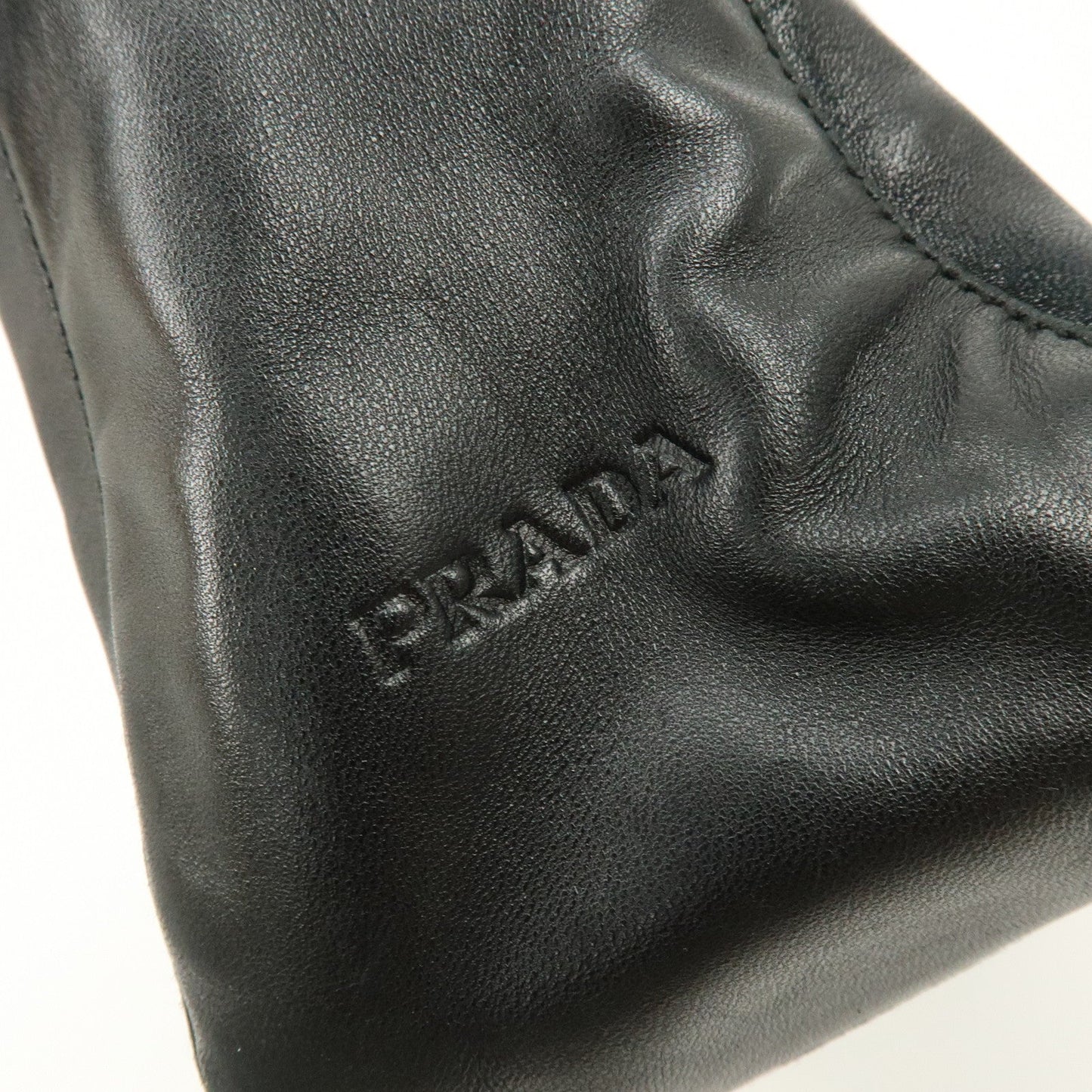 Prada Leather Plastic Hobo Shoulder Bag Hand Bag Black【Pre-order】