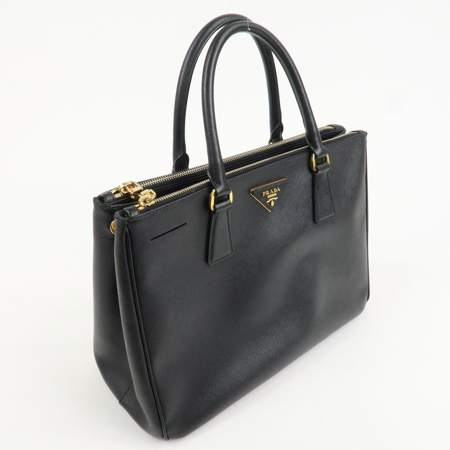 Prada Triangle Logo Galleria Saffiano Leather 2Way Bag Black 1BA274【Pre-order】