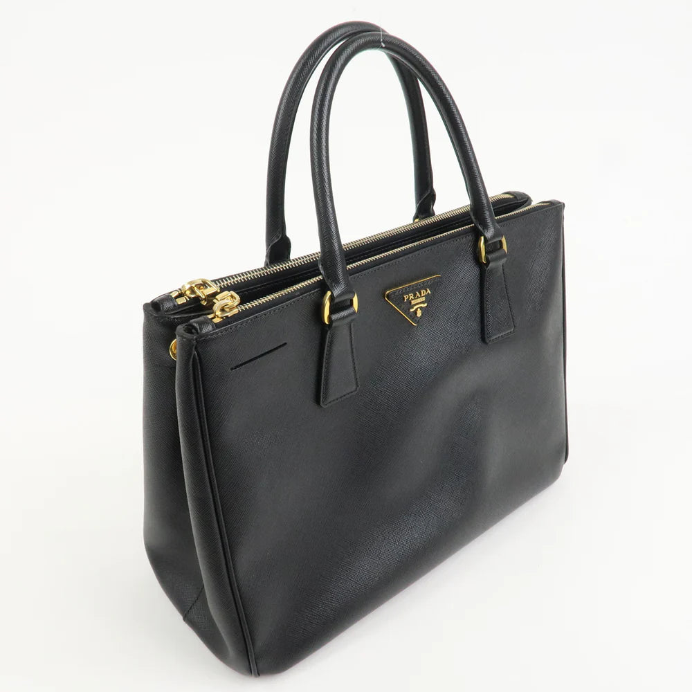 Prada Triangle Logo Galleria Saffiano Leather 2Way Bag Black【Pre-order】
