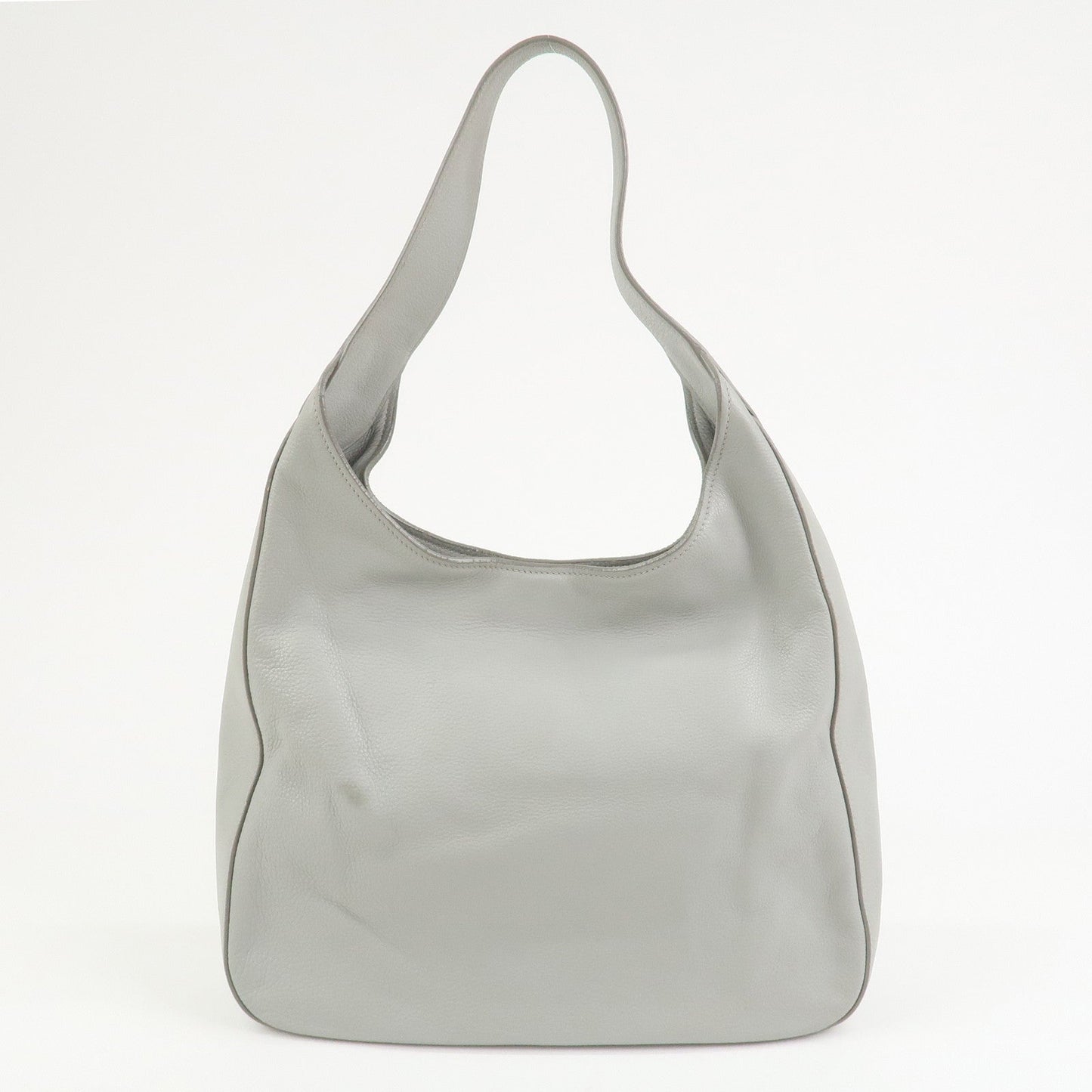 Prada Logo Leather Shoulder Bag Hand Bag Gray 1BC013【Pre-order】