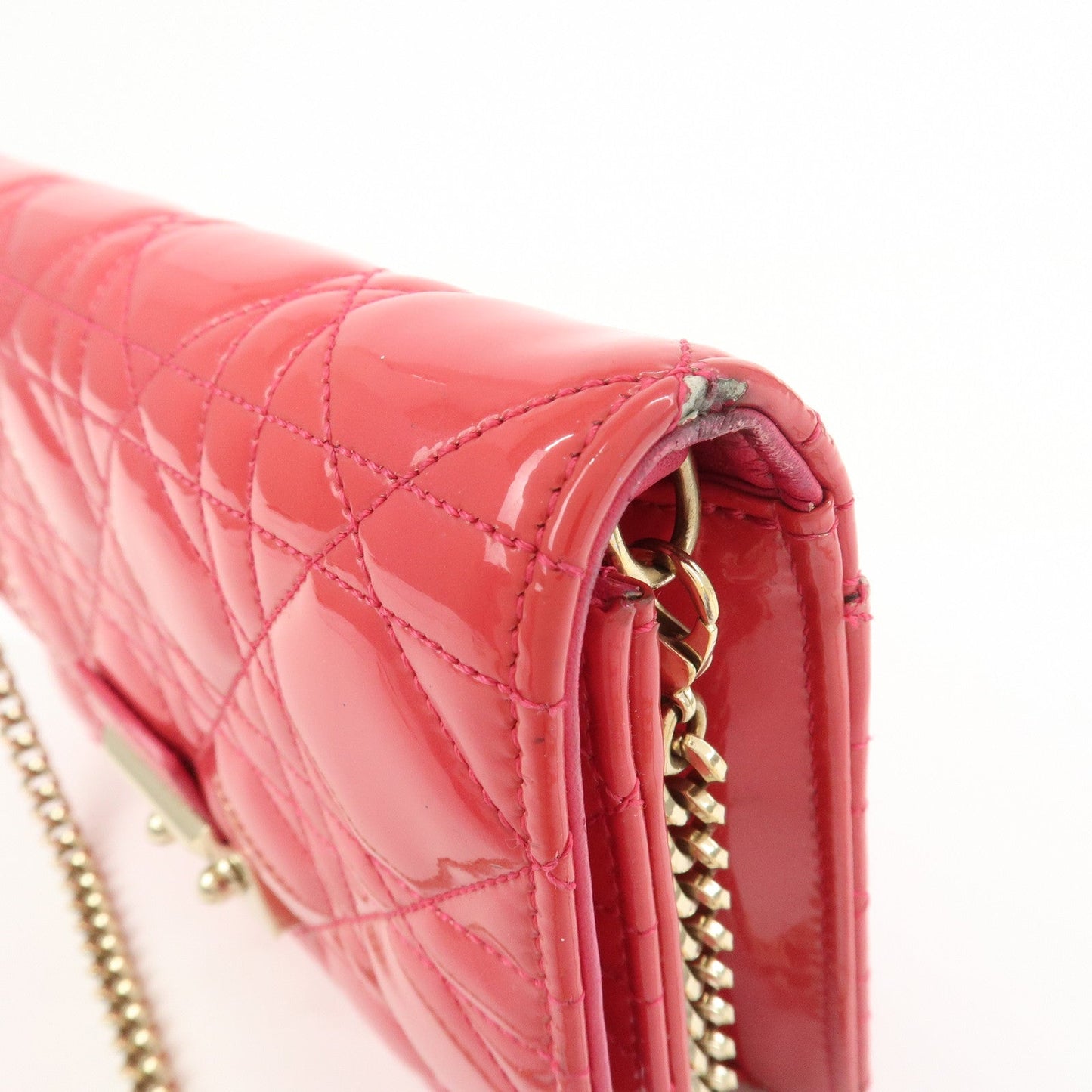 Christian Dior Cannage New Lock Patent Leather Chain Shoulder Bag【Pre-order】