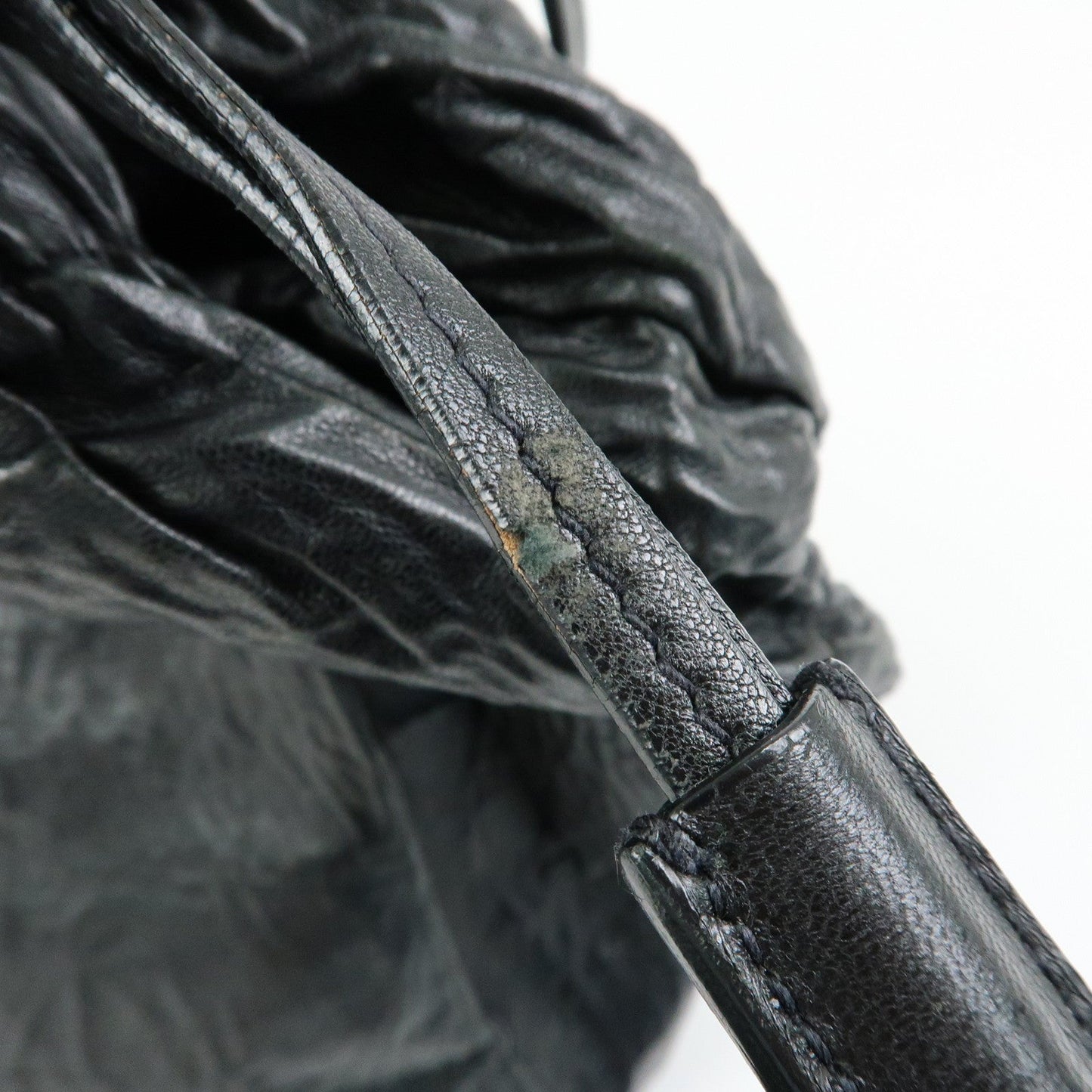 Prada Leather Drawstring Shoulder Bag Hand Bag Black【Pre-order】