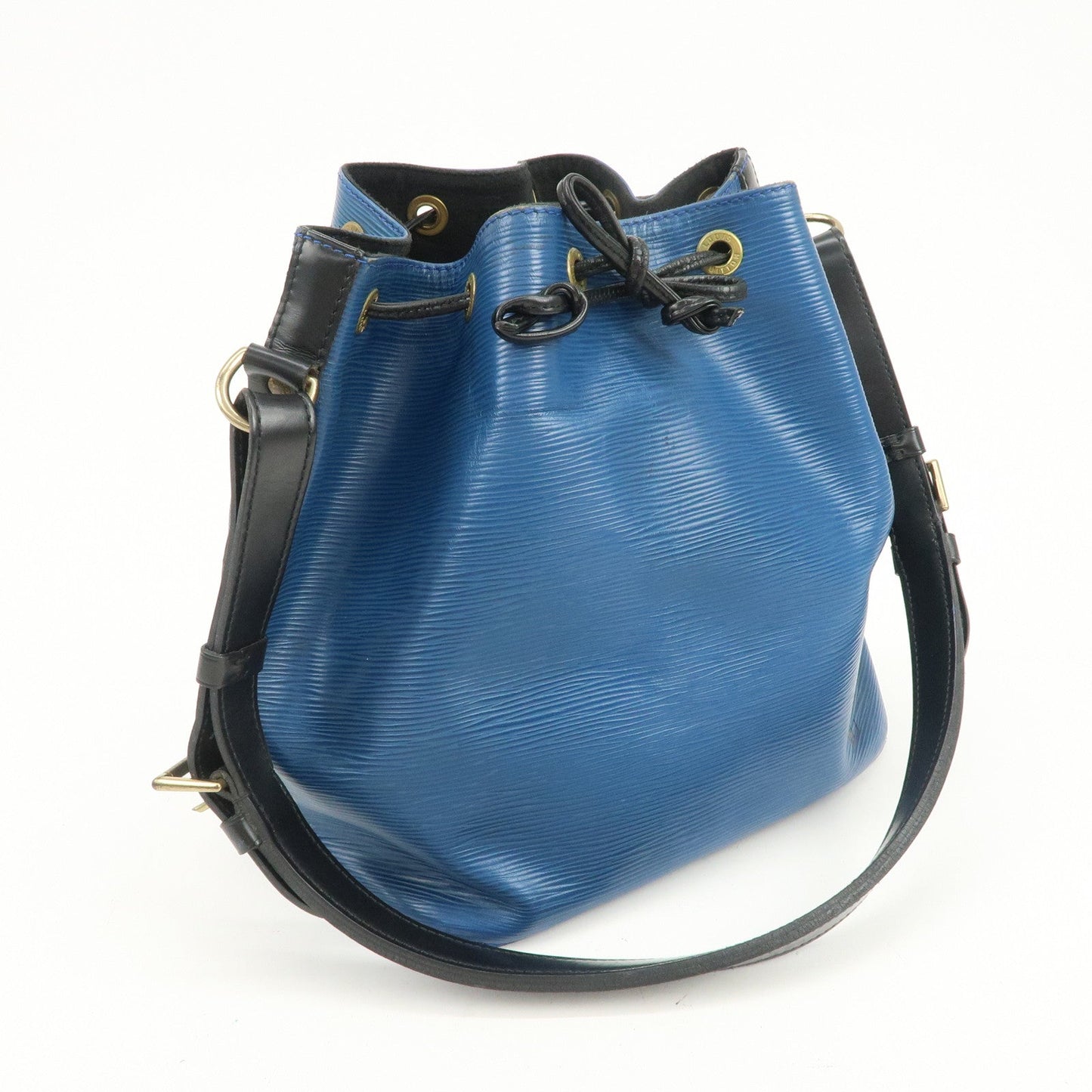 Louis Vuitton Epi Petit Noe Bi-color Shoulder Bag Noir Blue M44152【Pre-order】