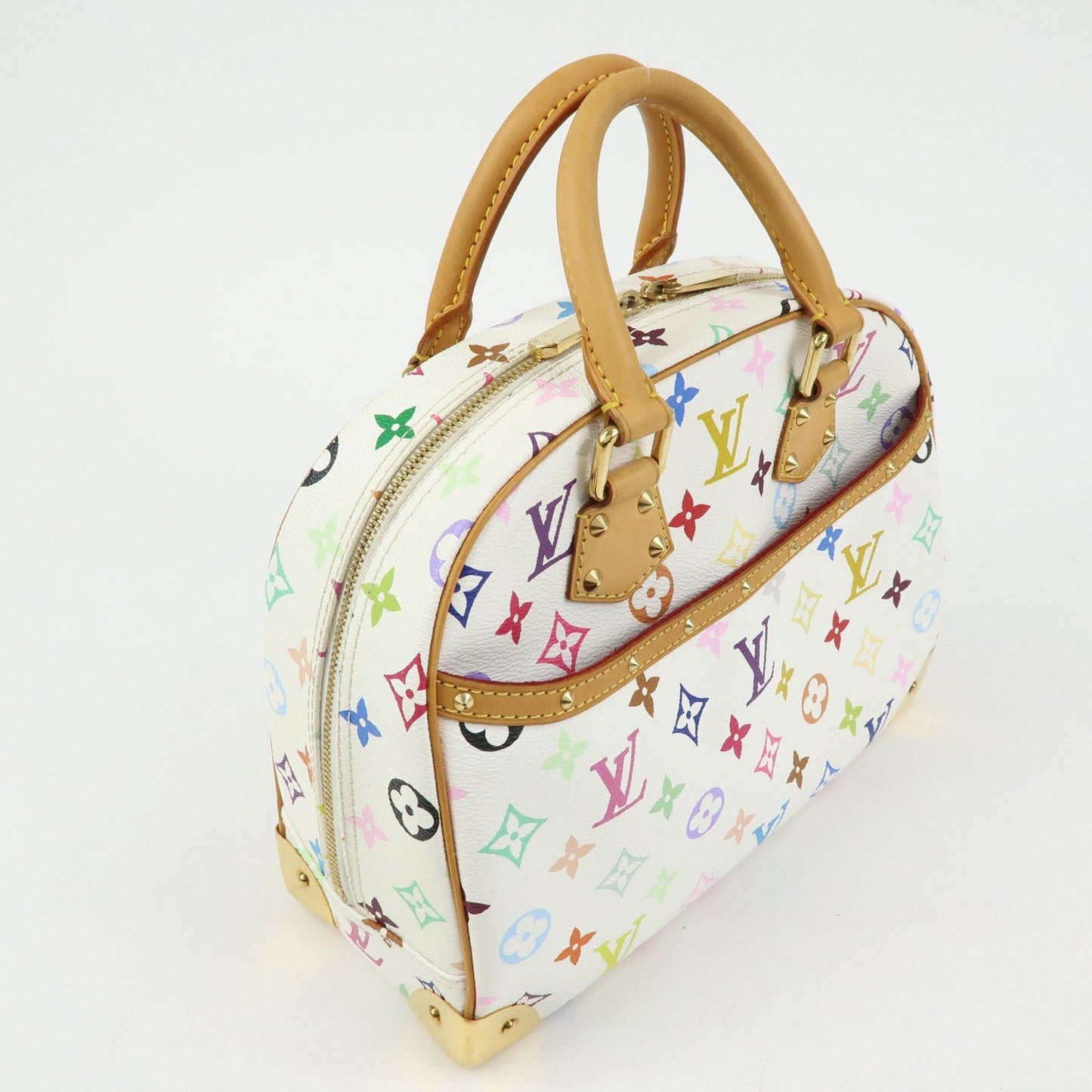 Louis Vuitton Monogram Multicolor Trouville Hand Bag Blanc M92663【Pre-order】