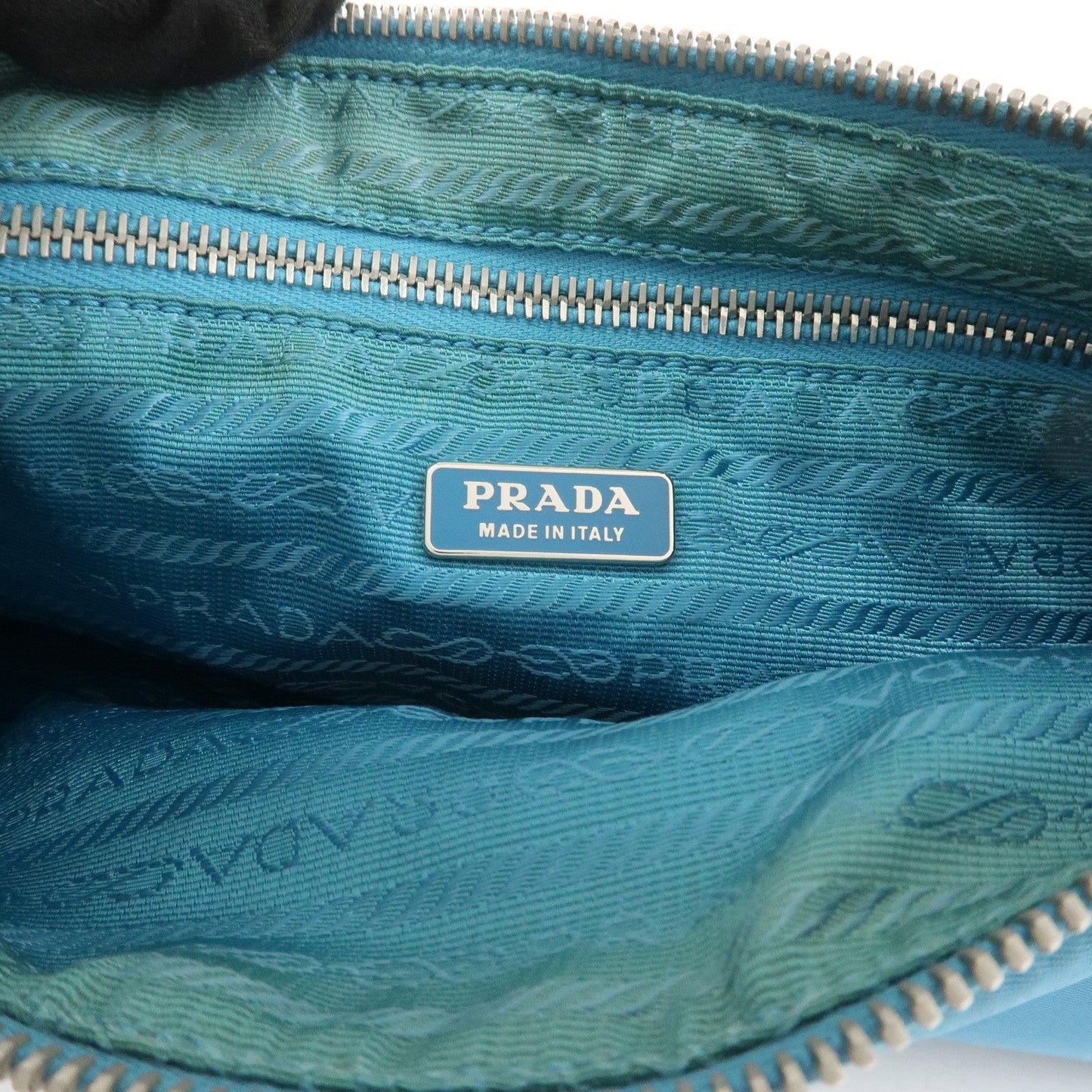 Prada Triangle Logo Nylon Leather Shoulder Bag Blue Brown BR2205【Pre-order】