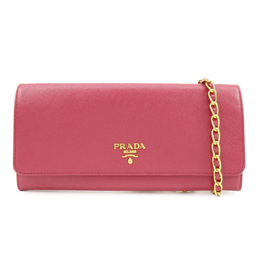 Prada Saffiano Leather Chain Wallet WOC Pink 1M1290【Pre-order】