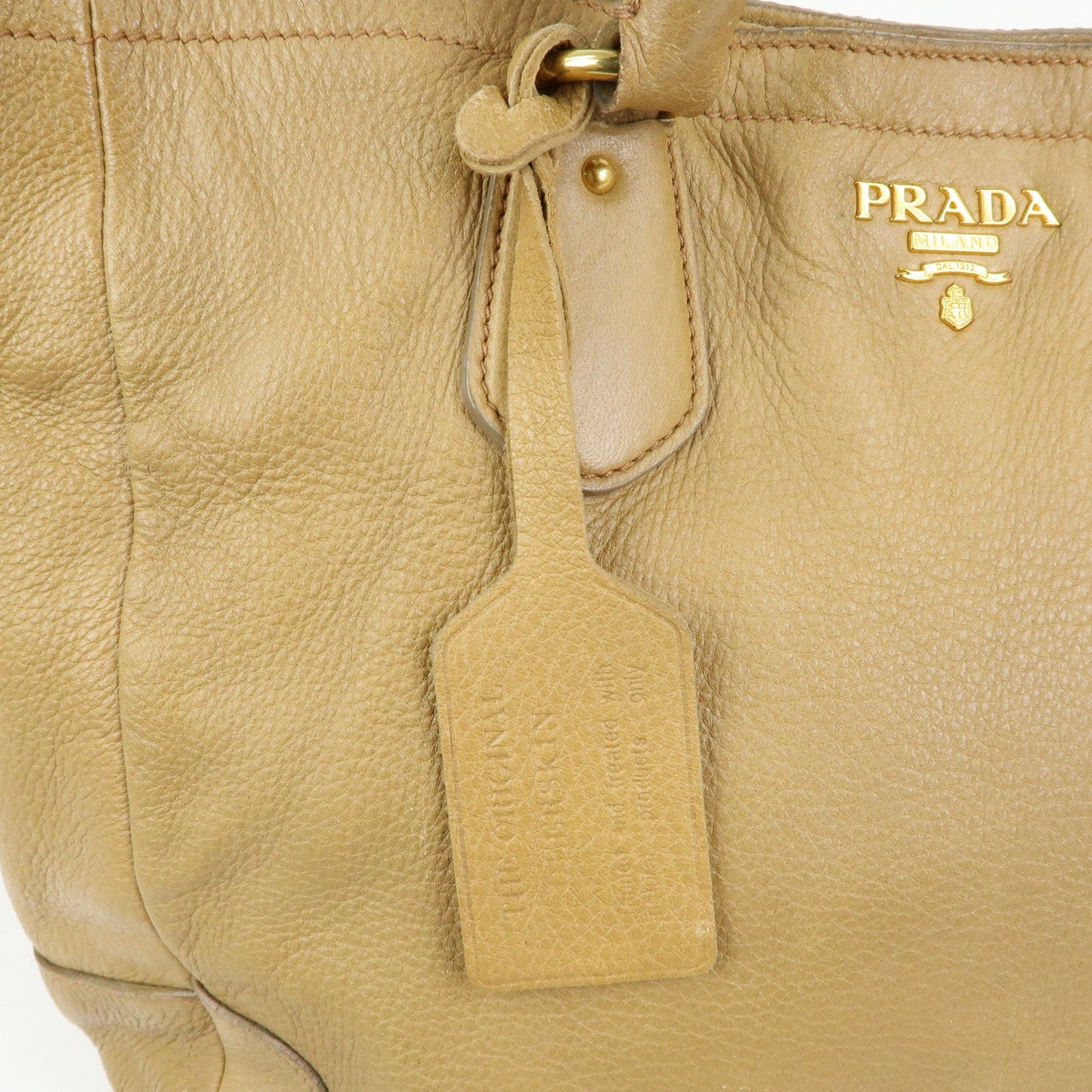 Prada Calf Leather 2Way Bag Hand Bag Shoulder Bag Beige【Pre-order】