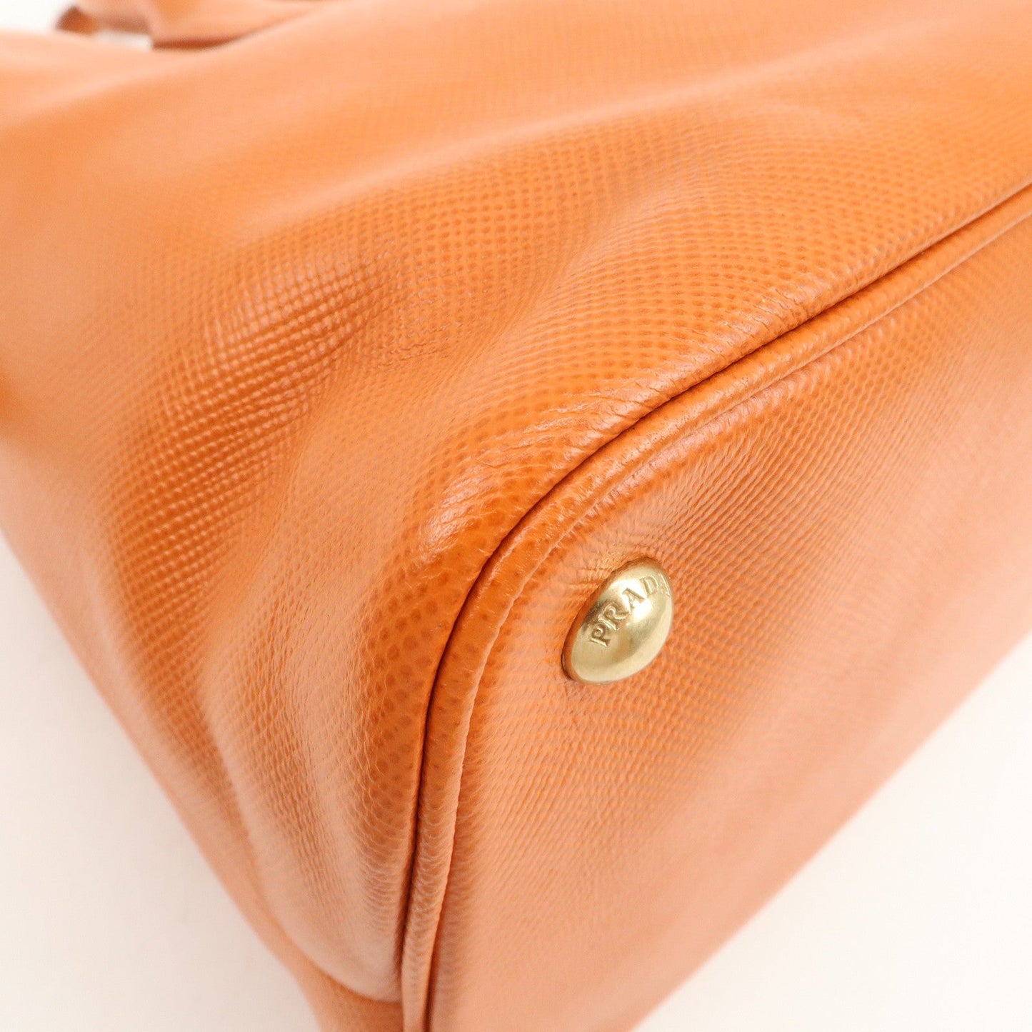 Prada Logo Saffiano Leather Hand Bag Orange BN2560【Pre-order】