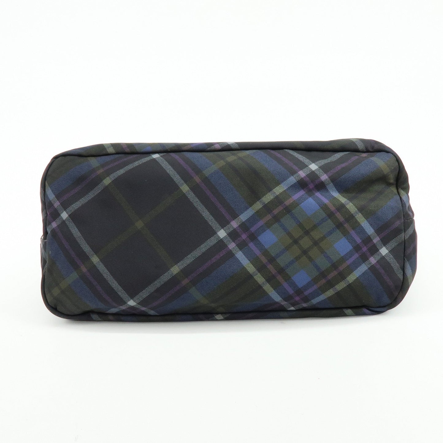 Prada Triangle Logo Plaid Nylon Leather 2Way Bag Hand Shoulder Bag【Pre-order】