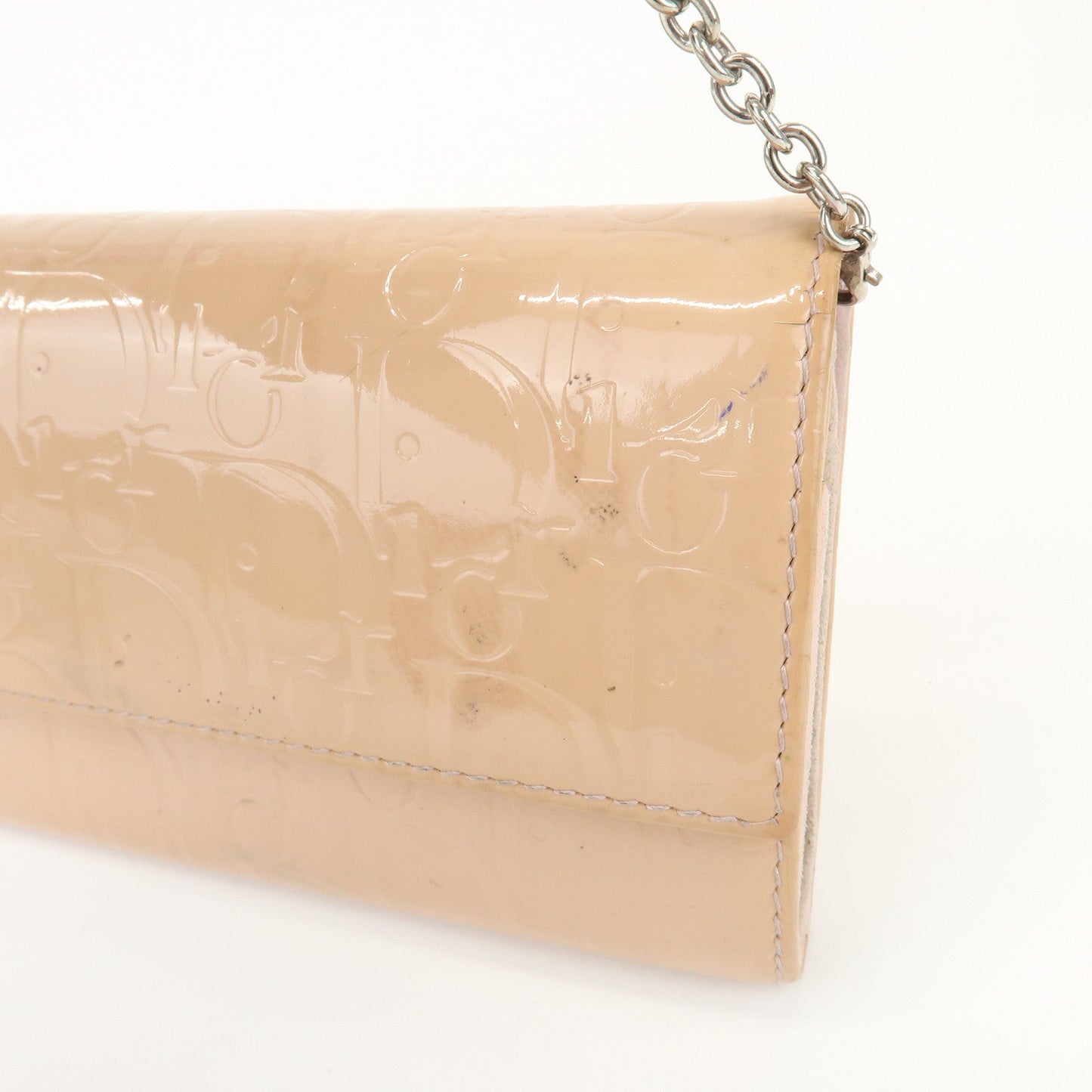 Christian Dior Patent Leather Chain Wallet Long Wallet【Pre-order】