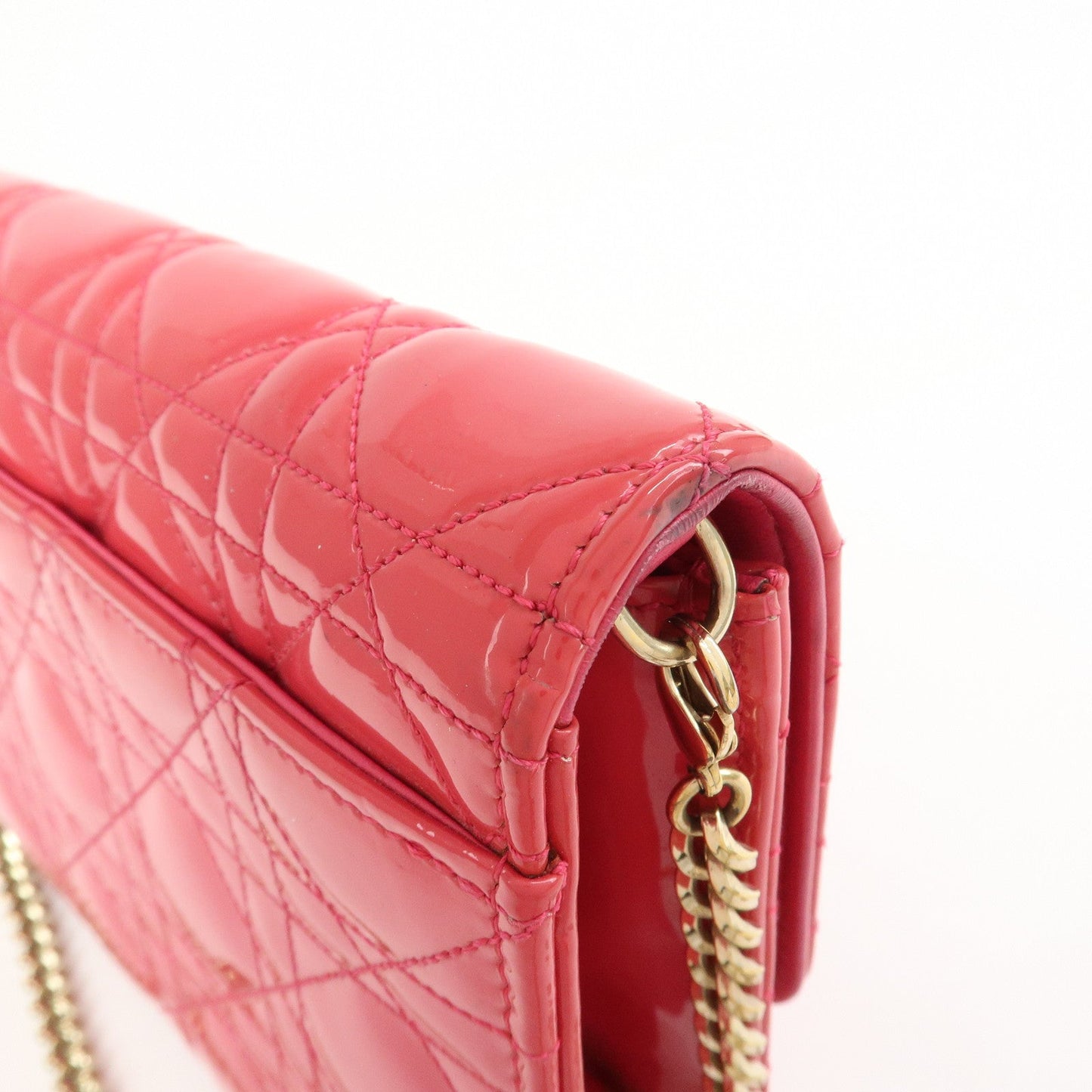 Christian Dior Cannage New Lock Patent Leather Chain Shoulder Bag【Pre-order】