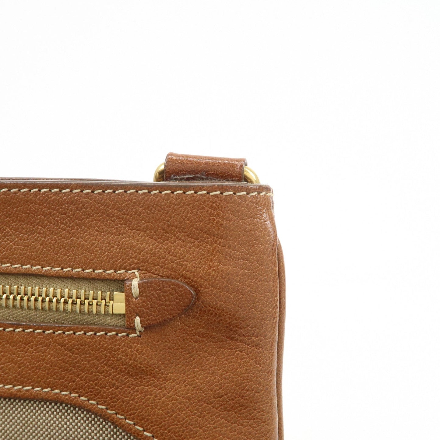 Prada Logo Jacquard Leather Shoulder Bag Crossbody Bag Beige Brown【Pre-order】