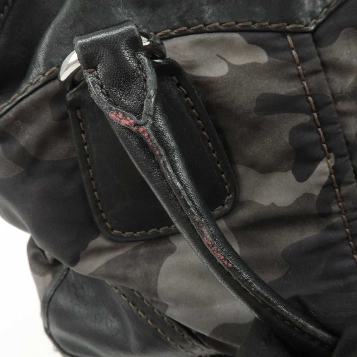Prada Nylon Leather 2Way Hand Shoulder Bag Black Camouflage BL0688【Pre-order】