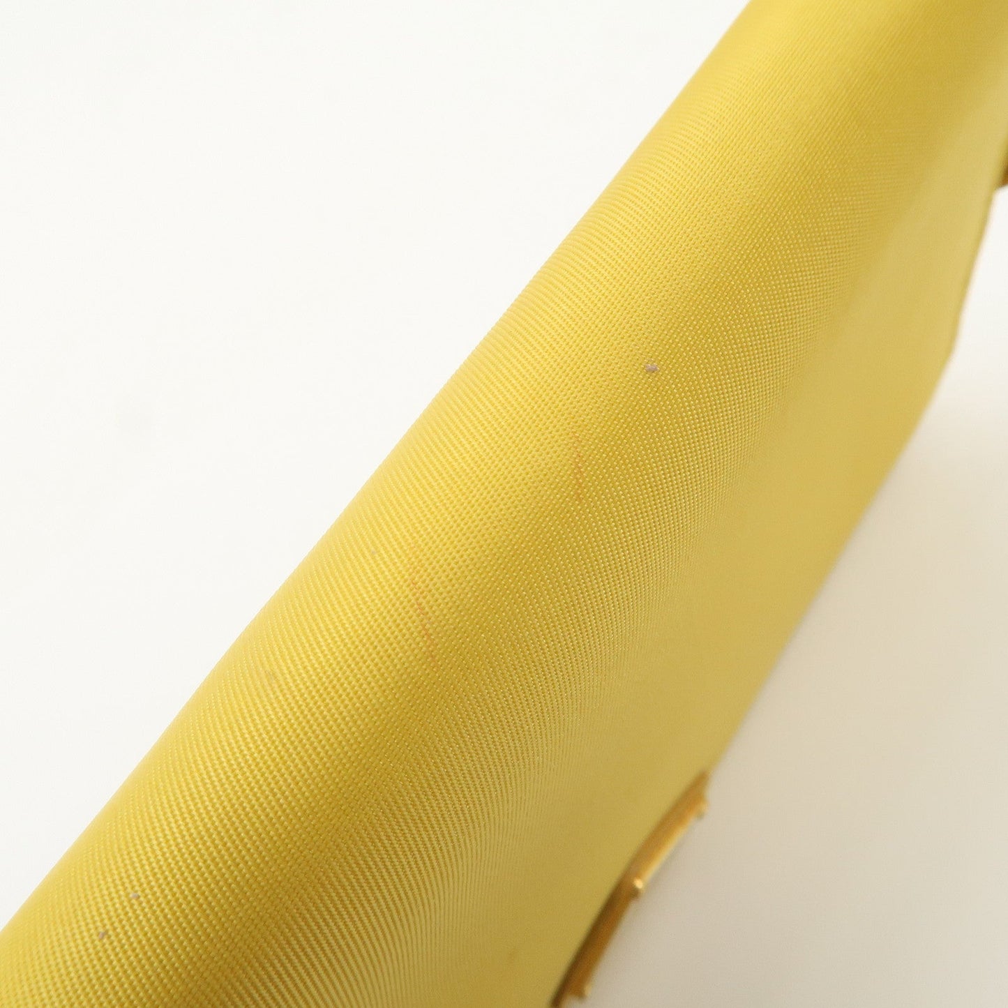 Prada Triangle Logo Nylon Leather Round Zippy Long Wallet Yellow【Pre-order】