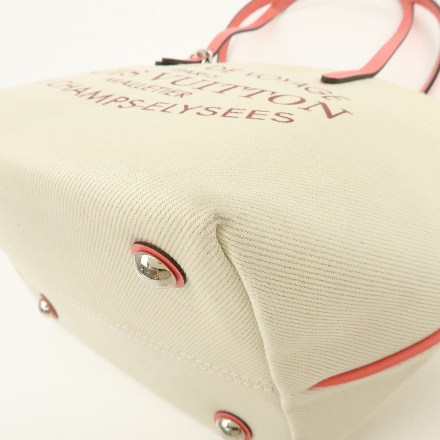 Louis Vuitton Canvas Leather Cabas PM Hand Bag Corail M94505【Pre-order】