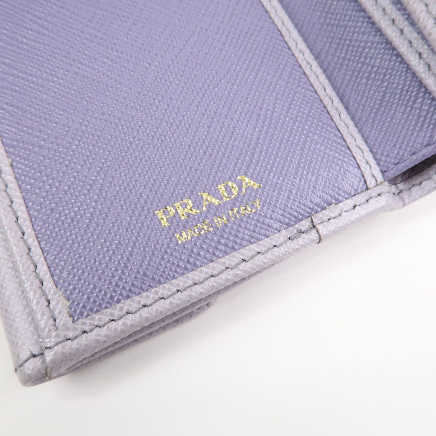 Prada Saffiano Leather Tri-fold Compact Wallet Light Purple 1MH043【Pre-order】