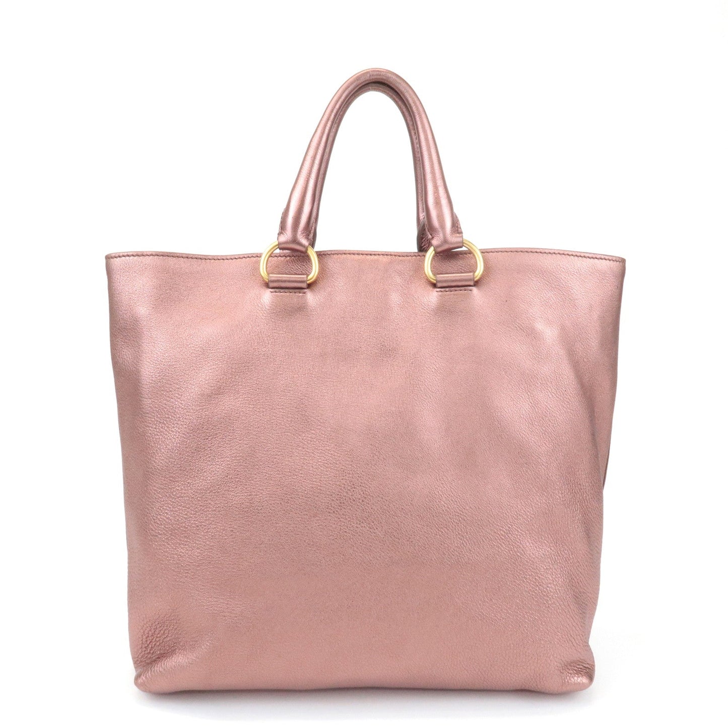 Prada Leather 2Way Tote Bag Shoulder Bag Metallic Pink BN1713 Used【Pre-order】