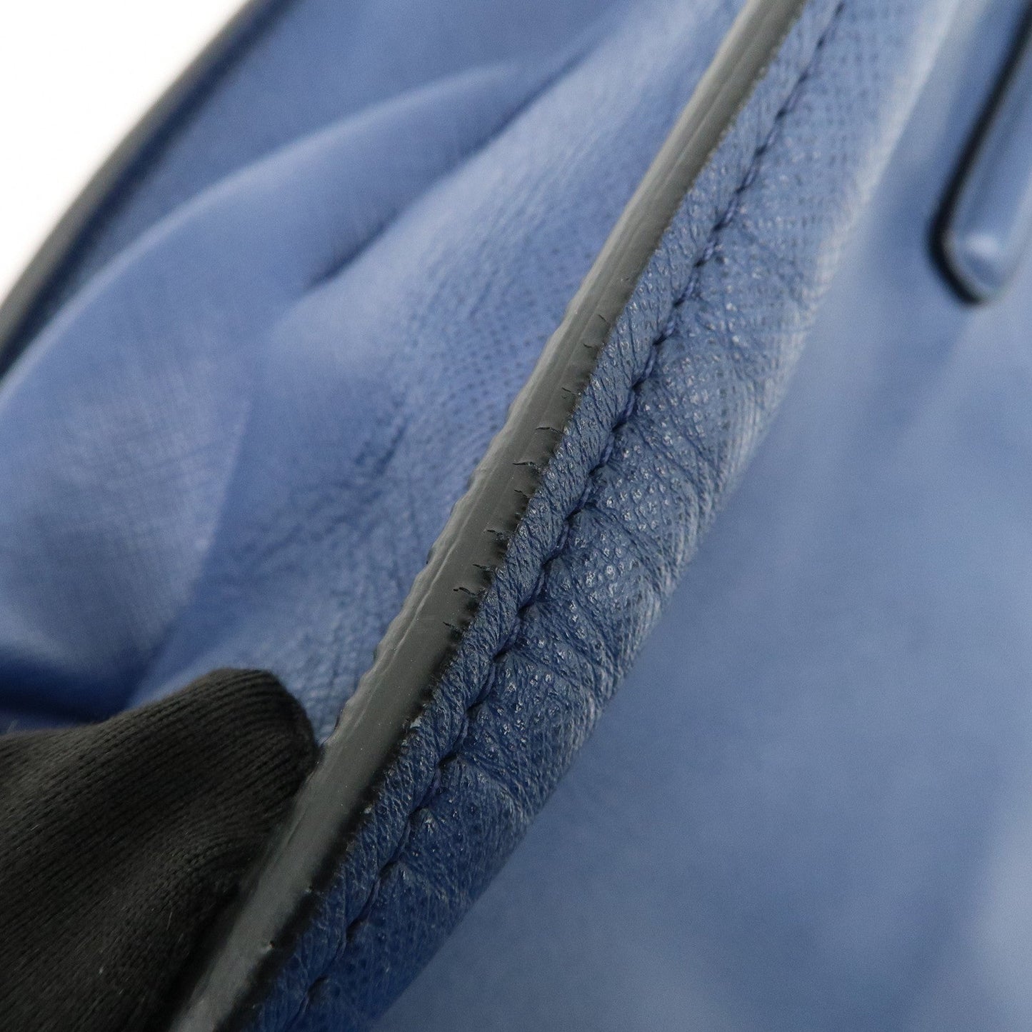 Prada Triangle Logo Saffiano Leather 2Way Bag Hand Bag Navy【Pre-order】
