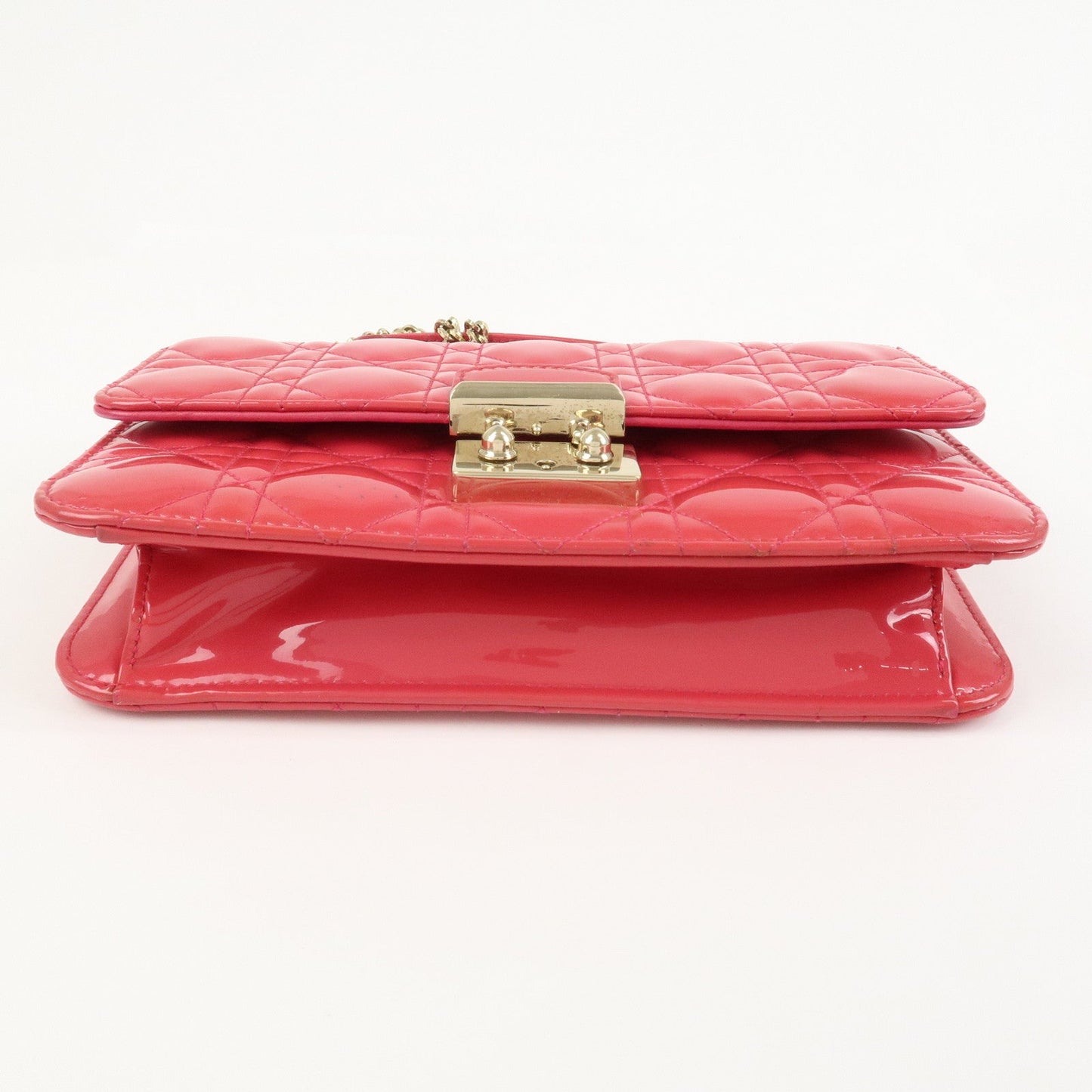 Christian Dior Cannage New Lock Patent Leather Chain Shoulder Bag【Pre-order】