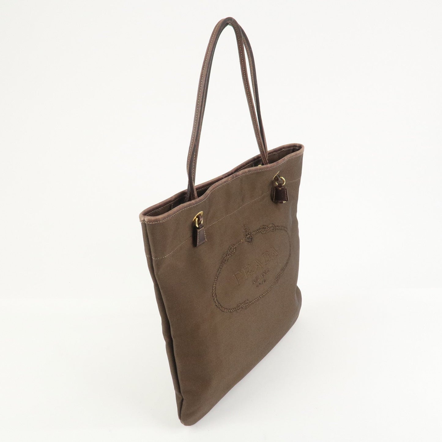 Prada Jacauard Canvas Leather Tote Bag Shoulder Bag Brown BR3579【Pre-order】