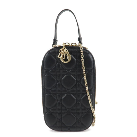 Christian Dior Lady Dior Call'in Dior Cannage Lamb Skin Phone Holder【Pre-order】