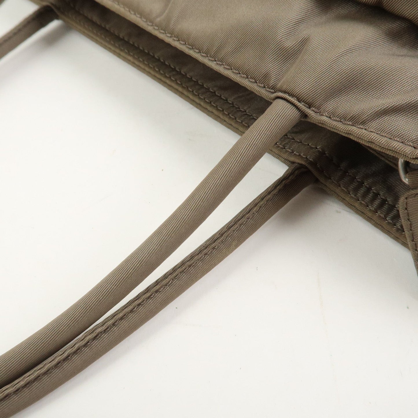 Prada Triangle Logo Nylon Tote Bag Hand Bag Gray【Pre-order】