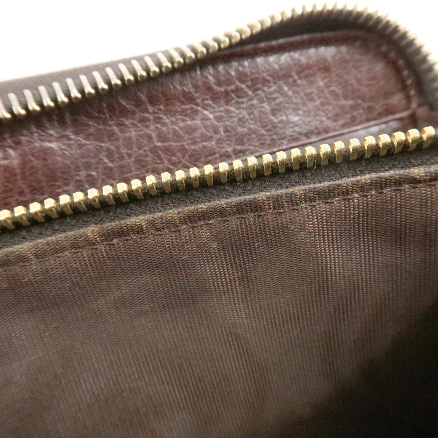 Prada Saffiano Leather Round Zippy Long Wallet Brown 1M0506 Used【Pre-order】