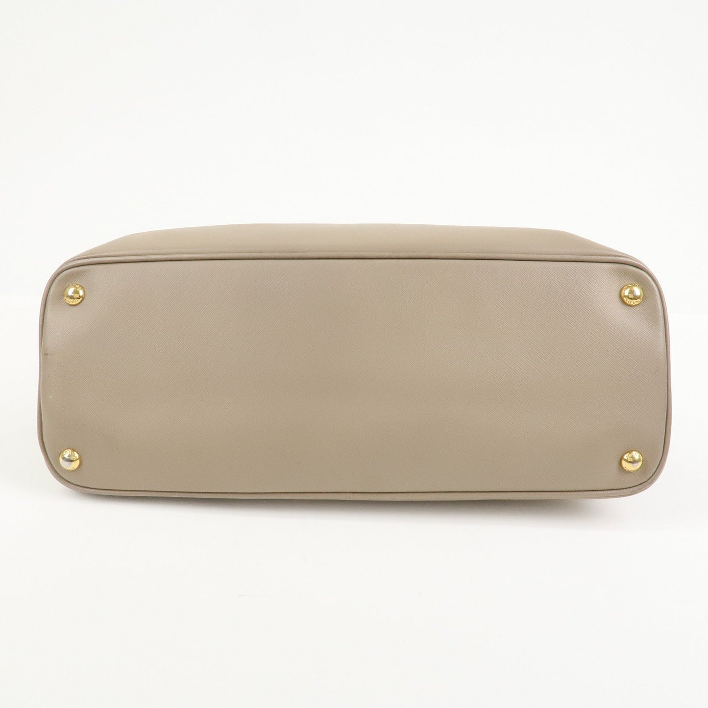 Prada Triangle Logo Saffiano Leather Hand Bag Greige BL0812【Pre-order】