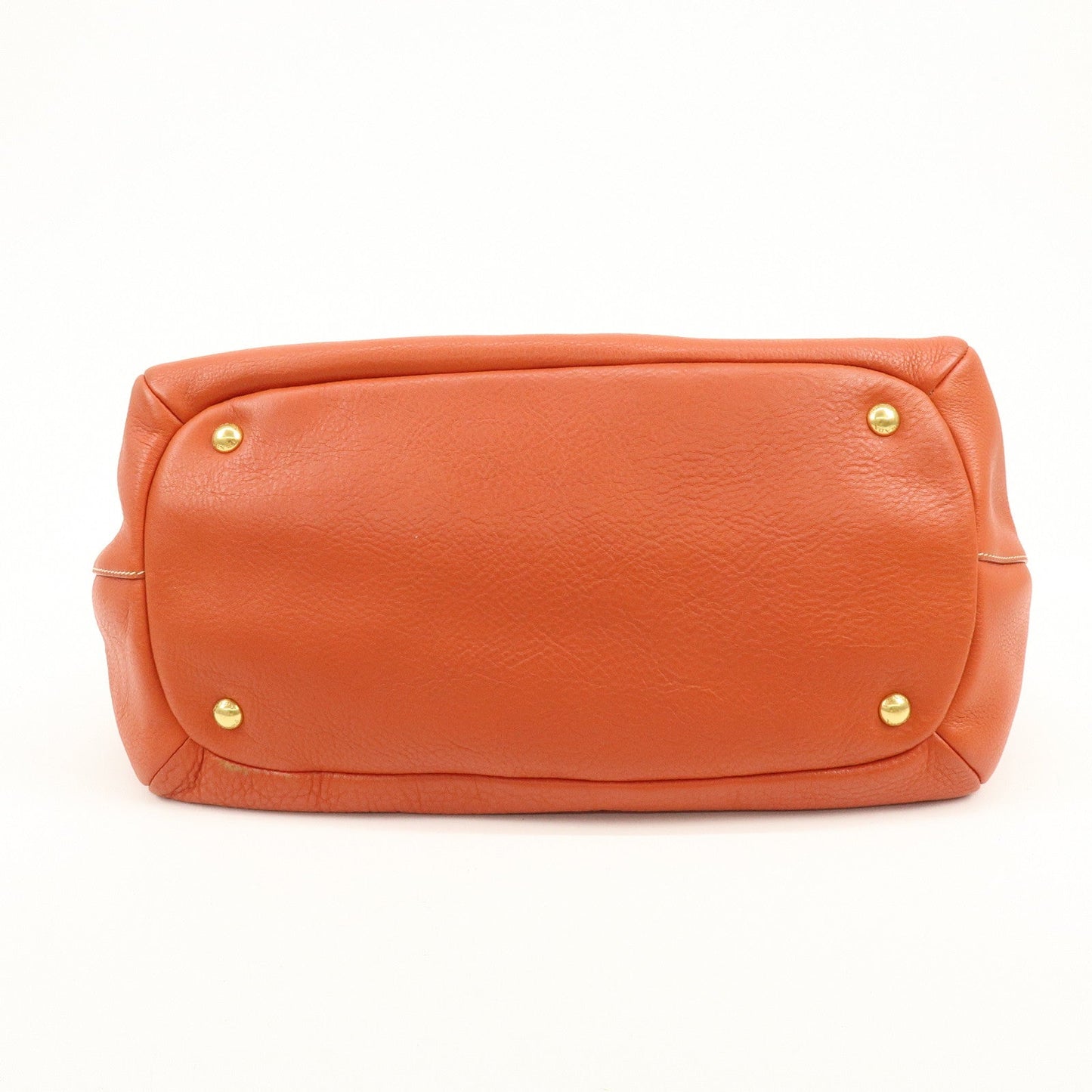 Prada Logo Leather 2Way Bag Hand Bag Shoulder Bag Orange【Pre-order】