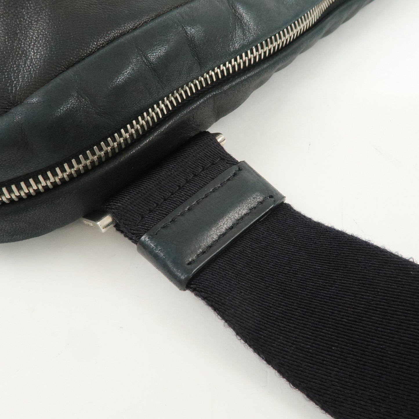 Prada Triangle Logo Lamb Skin Canvas Shoulder Crossbody Bag Black【Pre-order】
