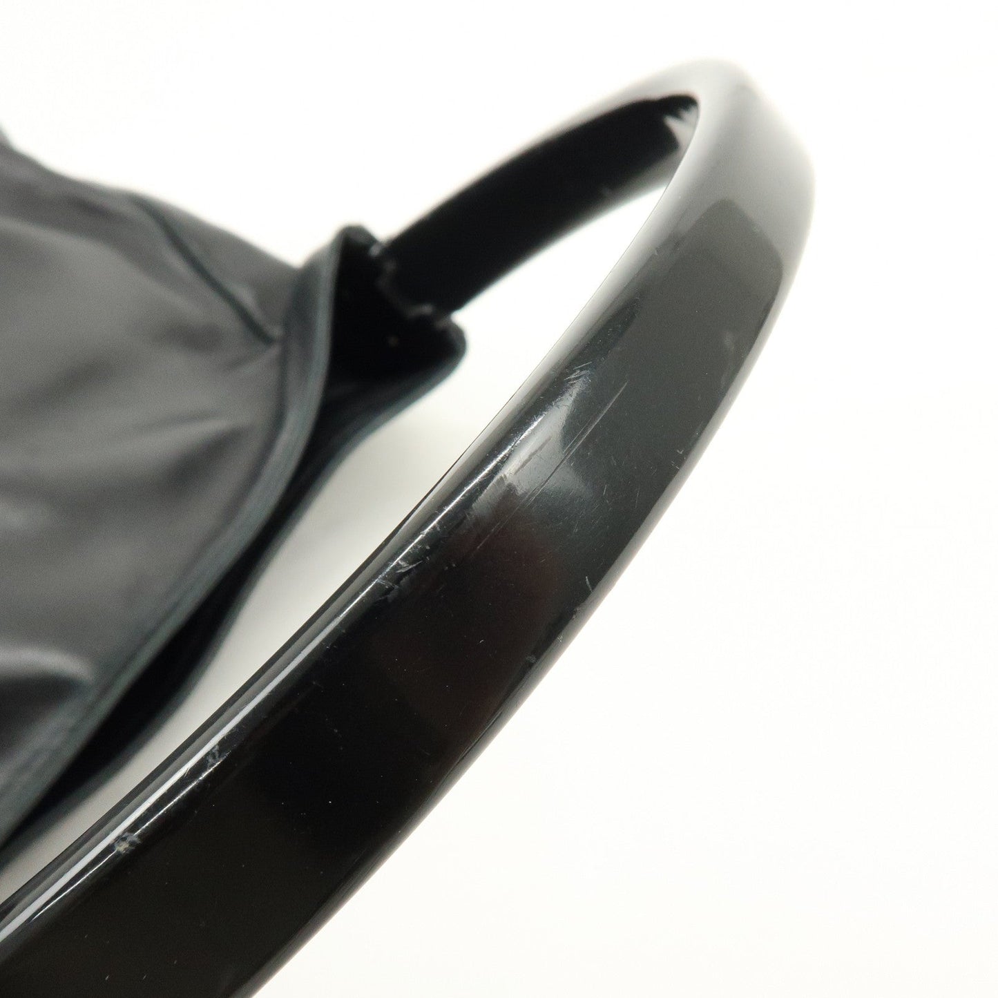 Prada Leather Plastic Hobo Shoulder Bag Hand Bag Black【Pre-order】