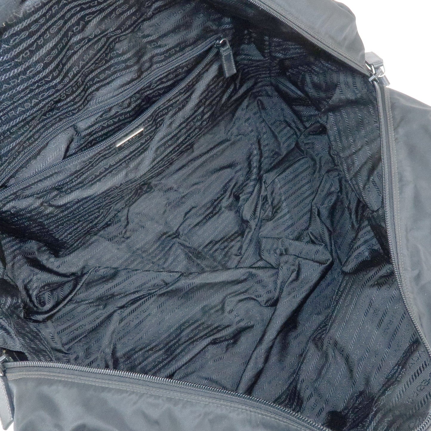Prada Triangle Logo Nylon Leather Boston Bag Travel Bag Black【Pre-order】