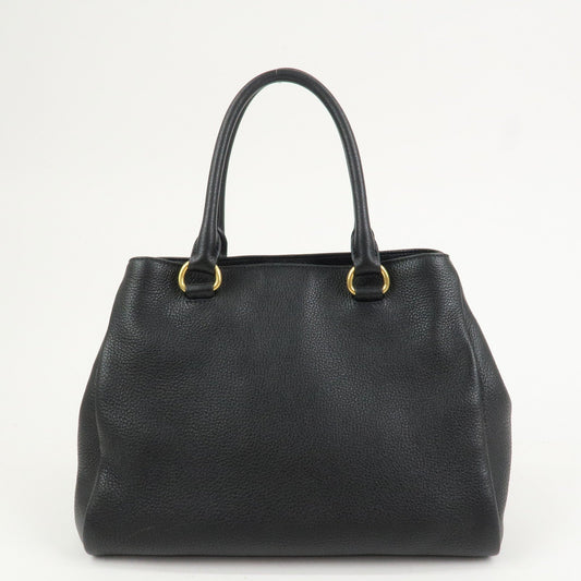 Prada Logo Leather 2Way Bag Shoulder Bag Hand Bag Black 1BG044【Pre-order】