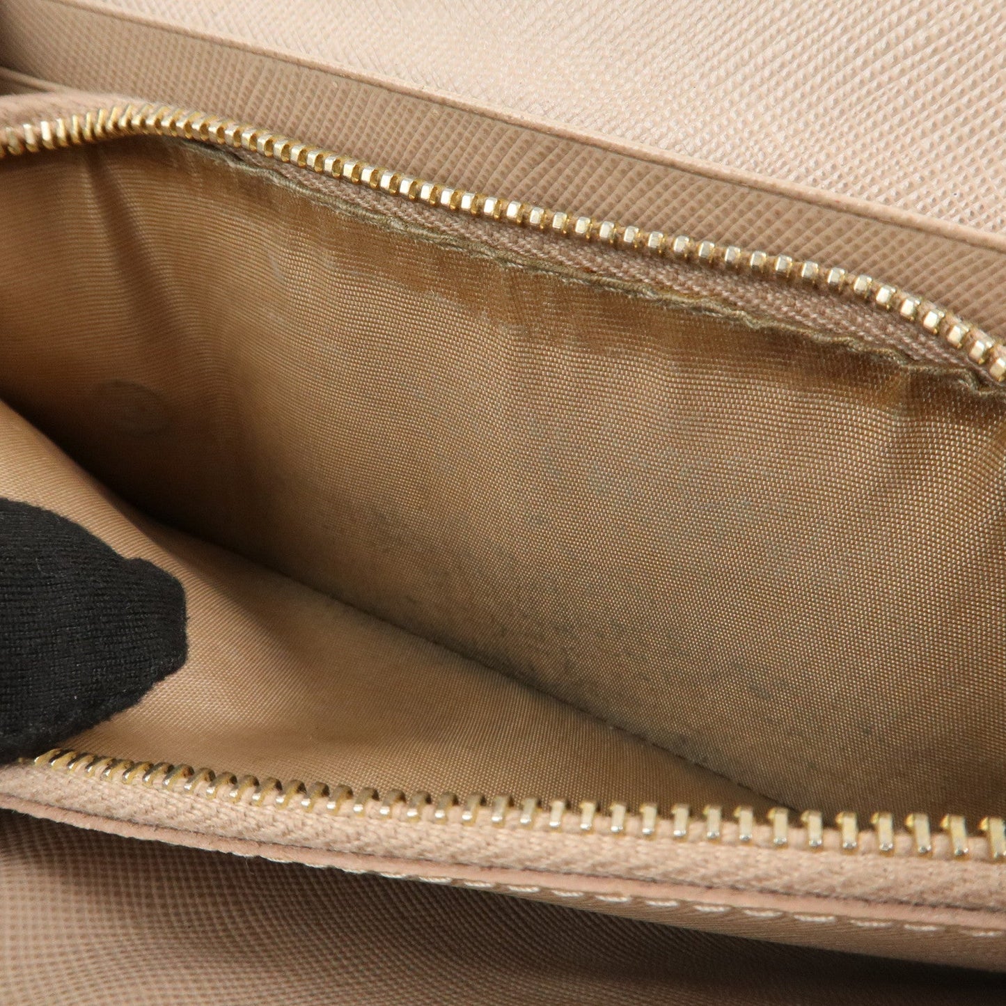 Prada Triangle Logo Saffiano Leather Long Wallet Beige 1MH132【Pre-order】
