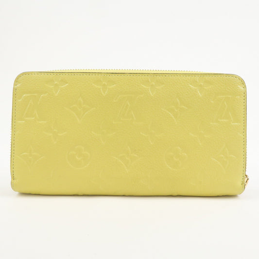 Louis Vuitton Monogram Empreinte Round Zippy Wallet Jaune M82043【Pre-order】