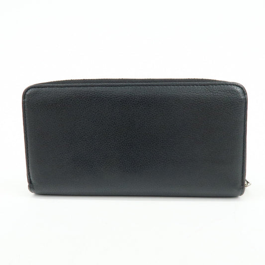 Louis Vuitton Leather Lockme Round Zippy Long Wallet Noir M62622【Pre-order】