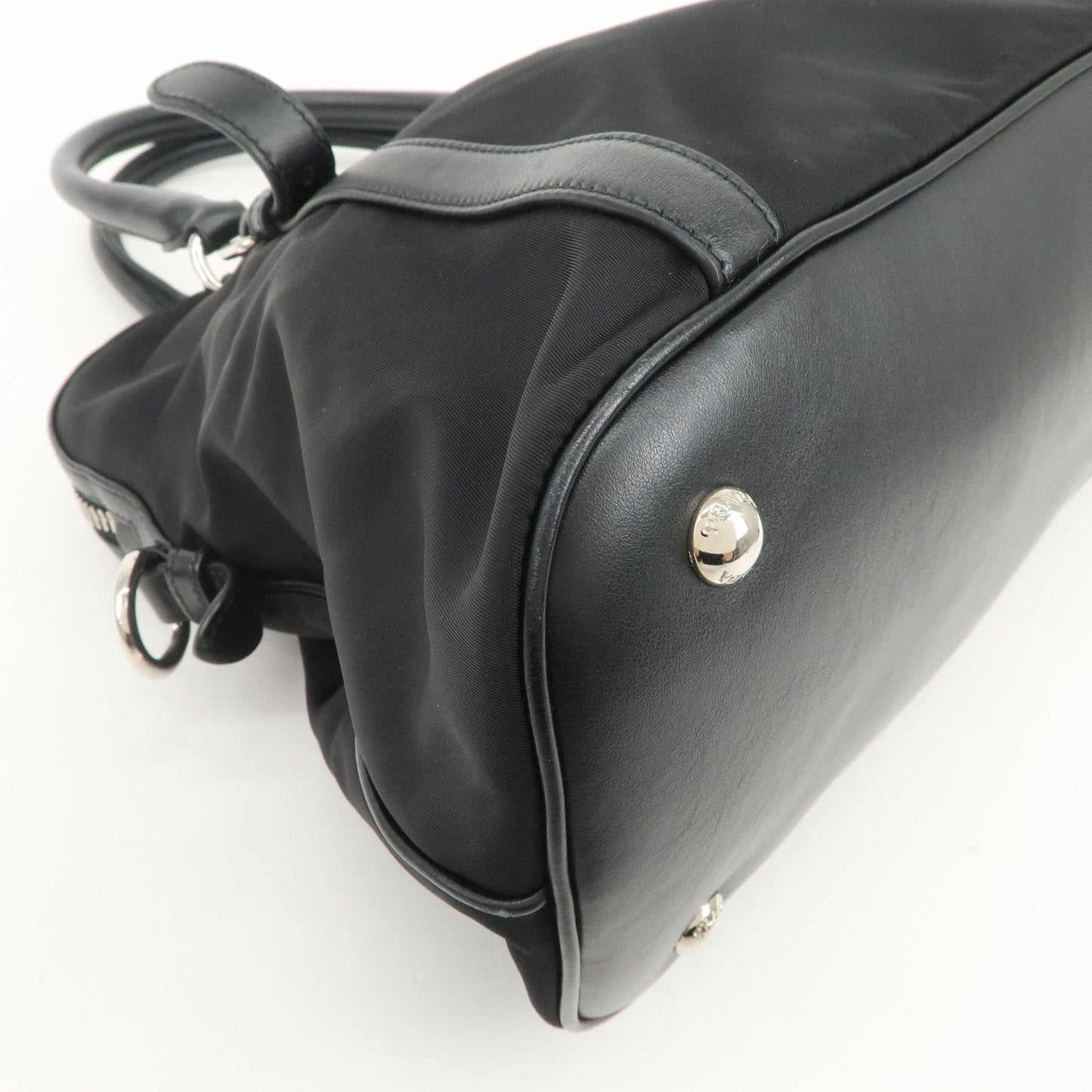 Prada Nylon Leather 2Way Bag Hand Bag Shoulder Bag Black 1BB912【Pre-order】