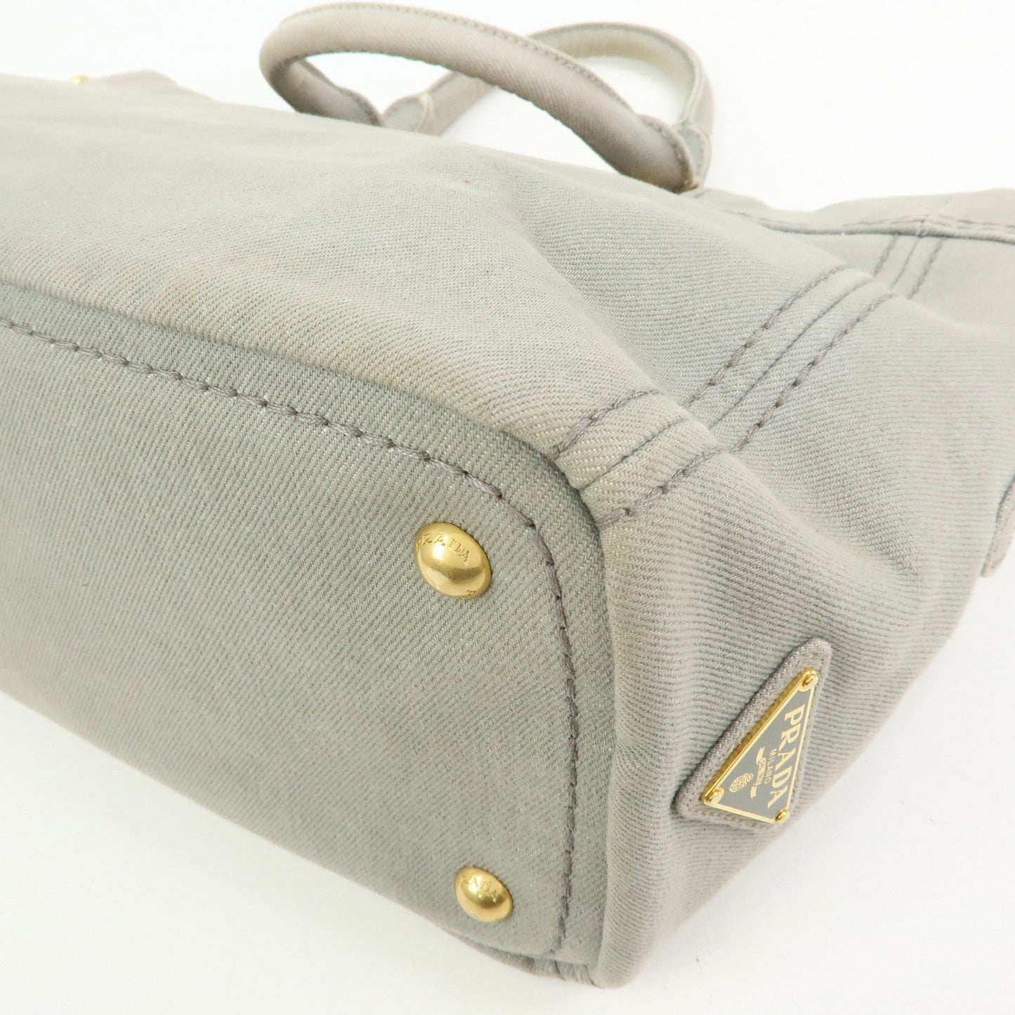 Prada Canapa Canvas 2Way Bag Hand Bag Shoulder Bag Gray BN2069【Pre-order】