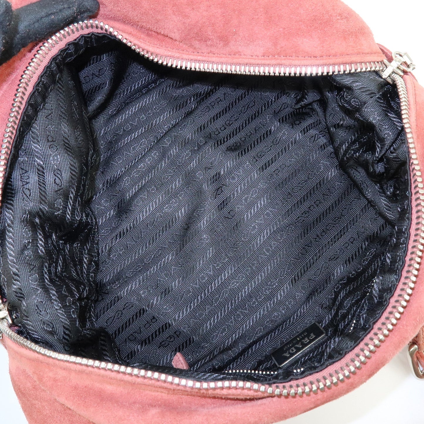 Prada Suede Boston Bag Hand Bag Pink BR2630【Pre-order】