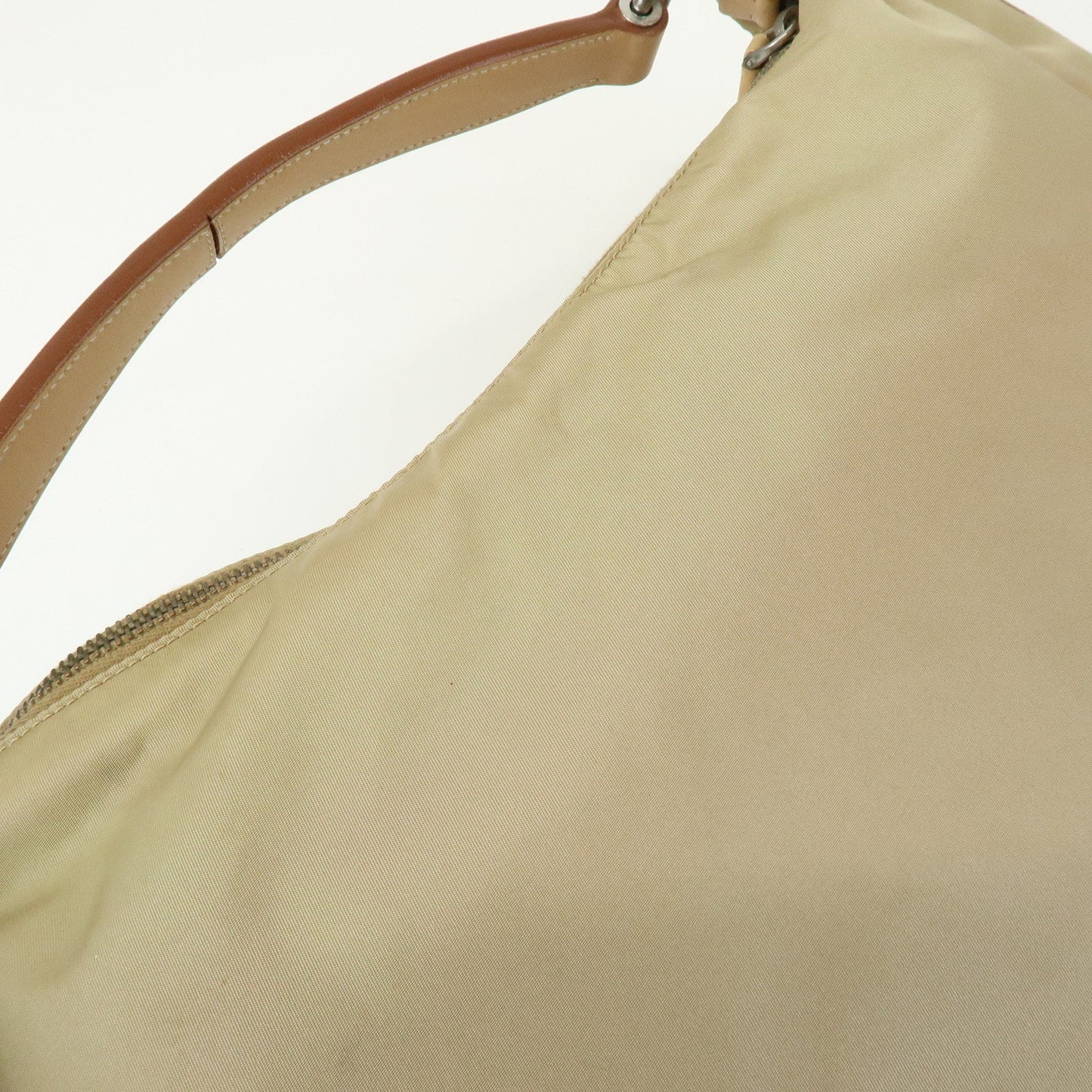 Prada Logo Nylon Leather Shoulder Bag Hand Bag Beige BR3315【Pre-order】