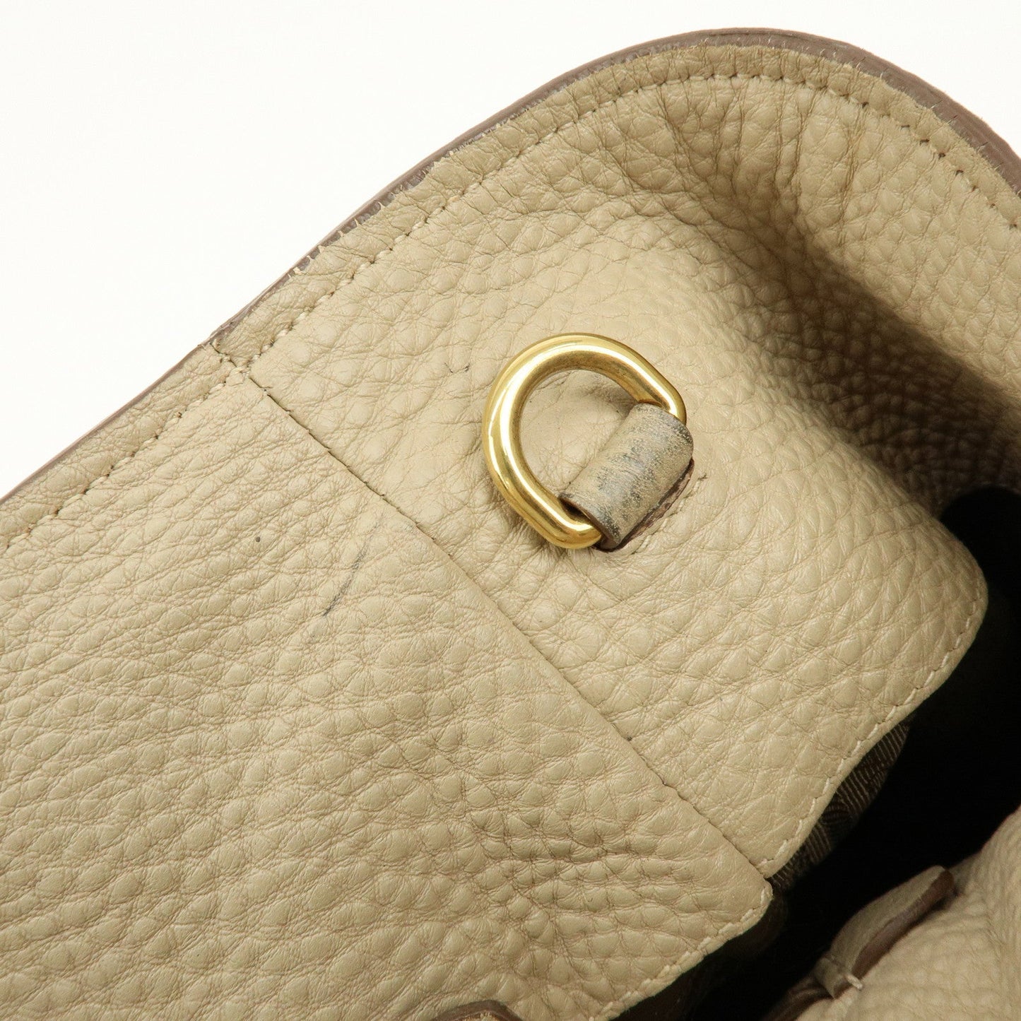 Prada Triangle Logo Leather 2Way Hand Shoulder Bag Beige BN2795【Pre-order】