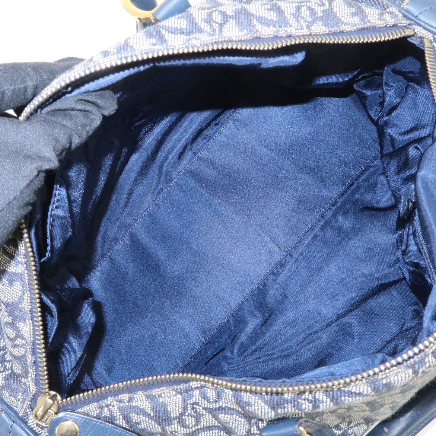 Christian Dior Trotter Jacquard Canvas Leather Boston Bag【Pre-order】
