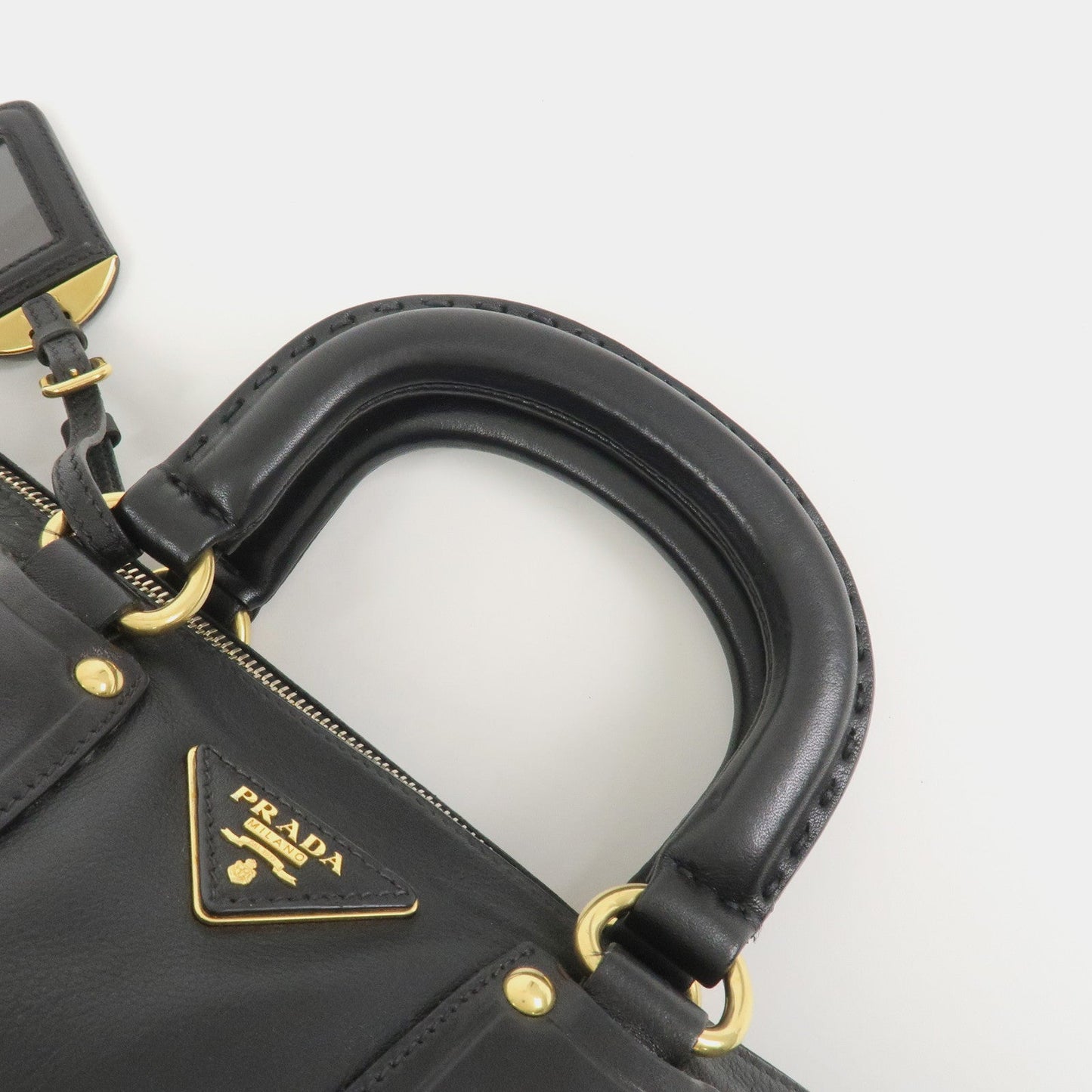 Prada Triangle Logo Leather 2 Way Bag Hand Bag Shoulder Bag BL0685【Pre-order】