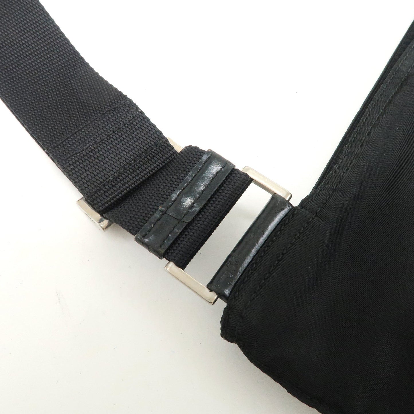 Prada Triangle Logo Nylon Leather Shoulder Bag Crossbody Bag Black【Pre-order】