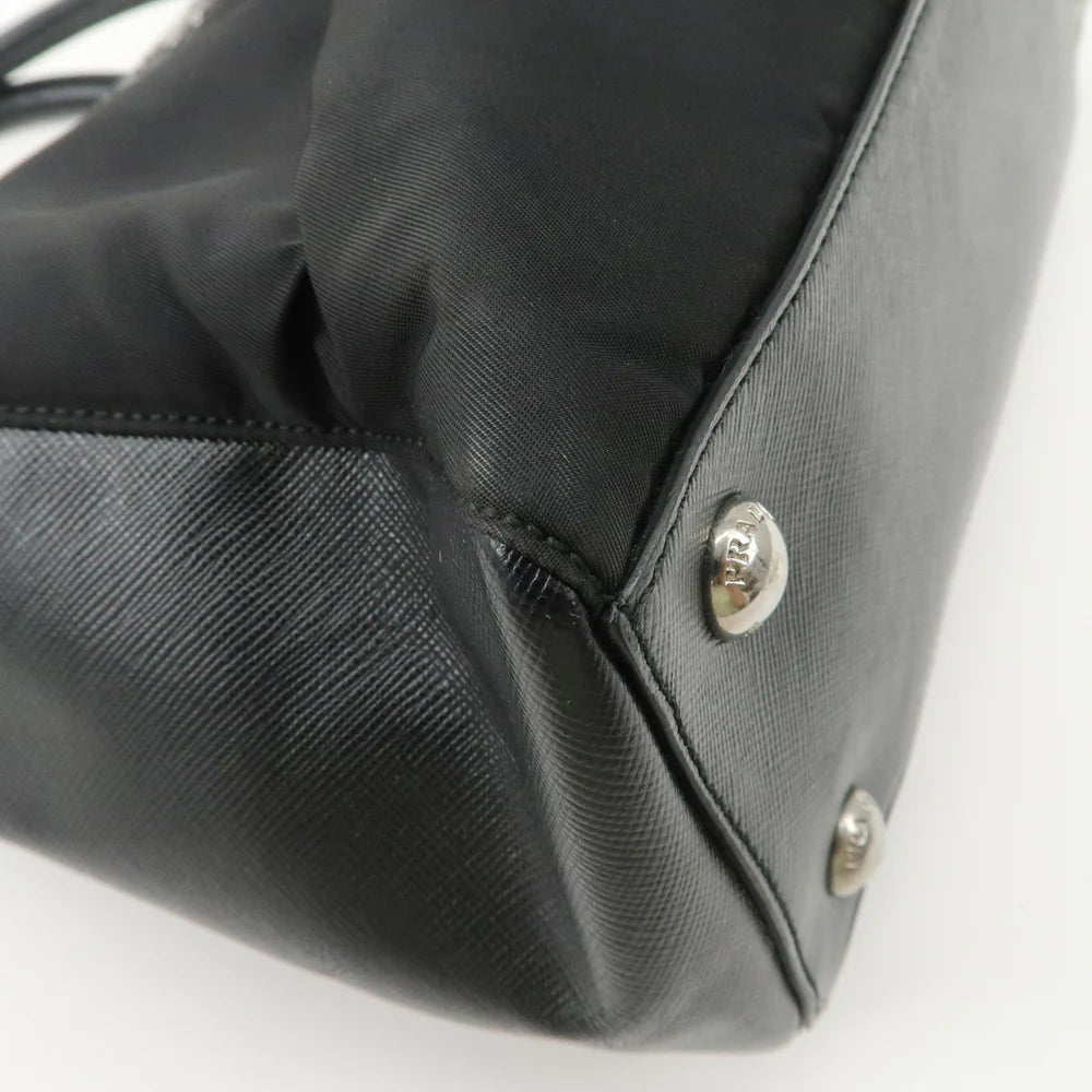 Prada Triangle Logo Leather Nylon 2Way Hand Bag【Pre-order】