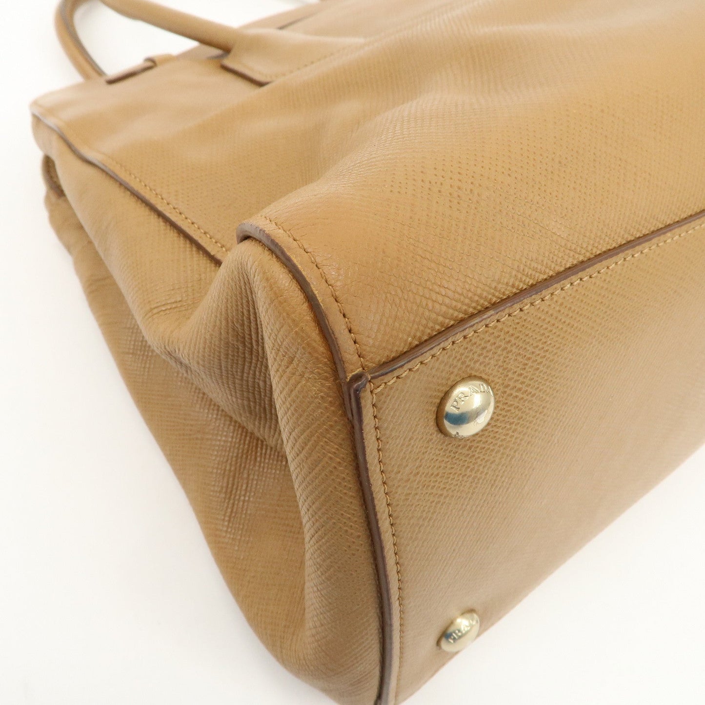 Prada Leather 2Way Bag Hand Bag Shoulder Bag Light Brown BN2572【Pre-order】