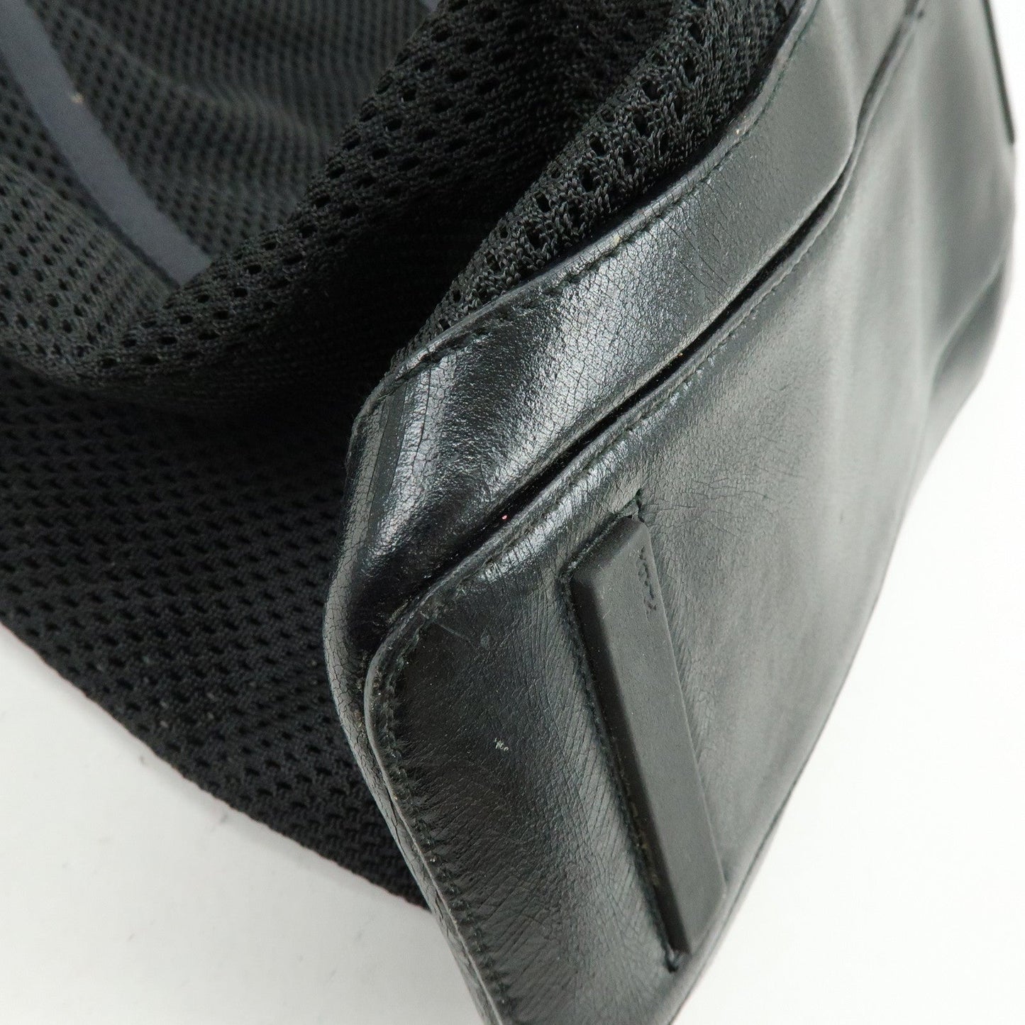 Prada Mesh Leather Tote Bag Shoulder Bag Black【Pre-order】